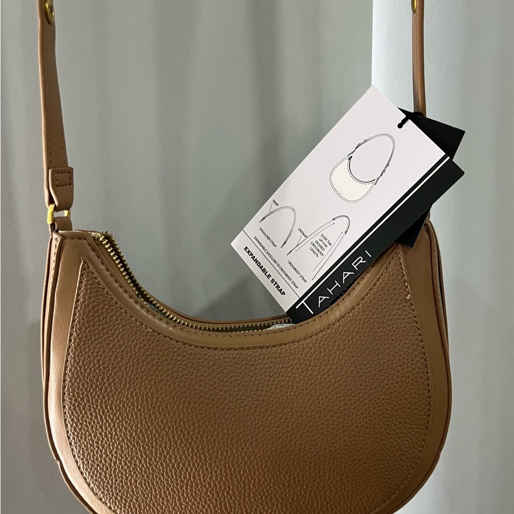 Tahari‎ Brown Leather Shoulder Bag